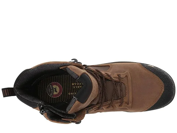 Irish Setter Men's Kasota Waterproof 6 inch Side Zip Safety Toe Work Boots, 14 2E, Brown