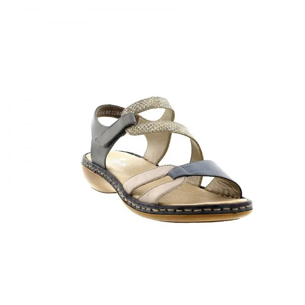 Rieker 65969-42 Denim/Grey Womens Sandals 36 EU