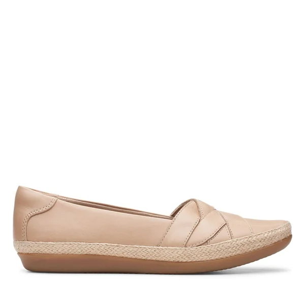 Clarks Danelly Shine Sand Leather - Women's, Size: 7.5, Beige