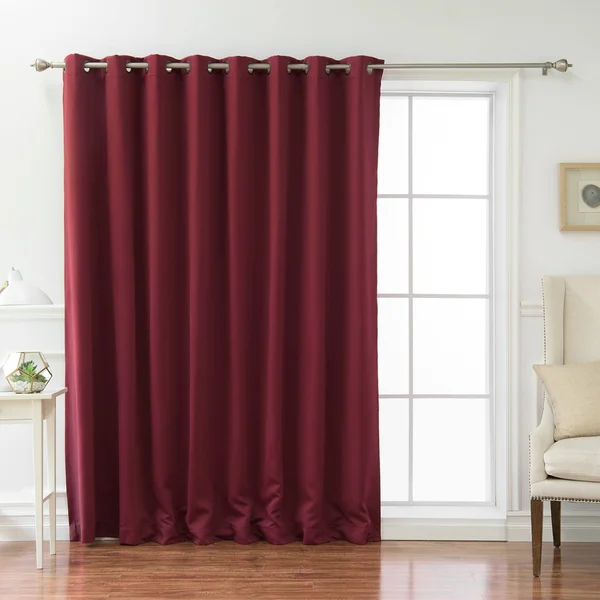 Aurora Home Wide Fire-Retardant Grommet 84-inch Blackout Curtain Panel - 100x22W x 84x22L - Biscuit