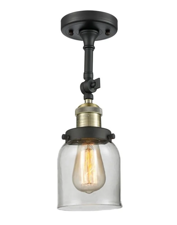Innovations Lighting Small Bell 1 Light Semi Flush Mount 201F OB G58 (Bronze)