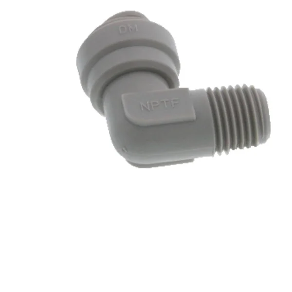 DMfit Elbow Male Connector - 5/16 Push-In x 1/4 NPTF - 5 Bags