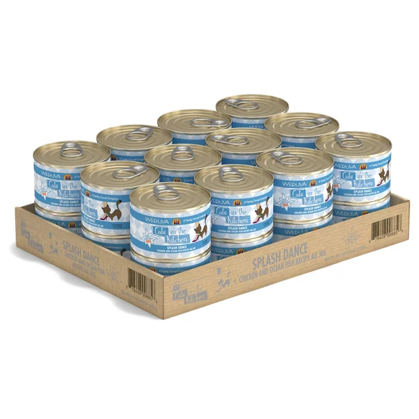 Weruva Cats in The Kitchen Canned Cat Food, Splash Dance (Chicken & Ocean Fish), 6 oz Case of 24