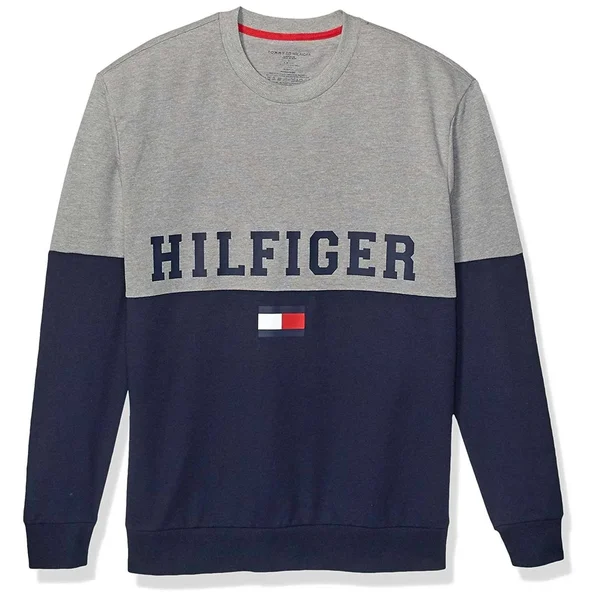 Tommy Hilfiger Mens Gray Graphic Sweater Size: XL