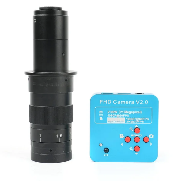 Banggood FHD 1080p 60fps 2K HDMI USB Digital Industry Video Microscope Camera Set System 180X 300x C Mount Lens for Phone PCB So