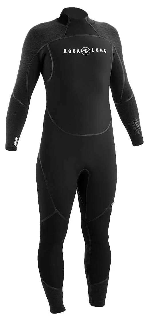 Aqua Lung Men's 3mm AquaFlex Wetsuit Grey/Blue - L