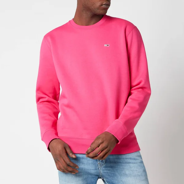 Tommy Hilfiger Regular Fit Fleece Crewneck Sweatshirt - Pink