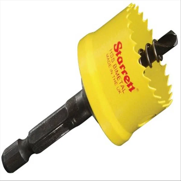 Starrett KCSC30-N Bi-Metal Smoothcut Hole Saw Assembly for Battery Operated Power Tools, HSS Teeth, 1-3/16x22 Diameter, 1/2x22 C