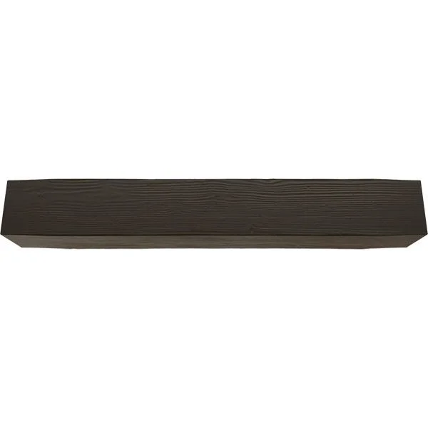 Ekena Millwork MANUSD08X10X60NS 8x22H x 10x22D x 60x22W Sandblasted Faux Wood Fireplace Mantel, Natural Ash