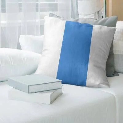 Tennessee Football Throw Pillow Cover East Urban Home Color: White/Blue, Size: 16x22 x 16
