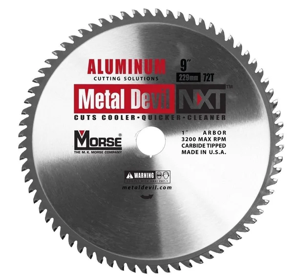 MK Morse-101639 Morse Metal Devil NXT Circular Saw Blade 9in. Aluminum