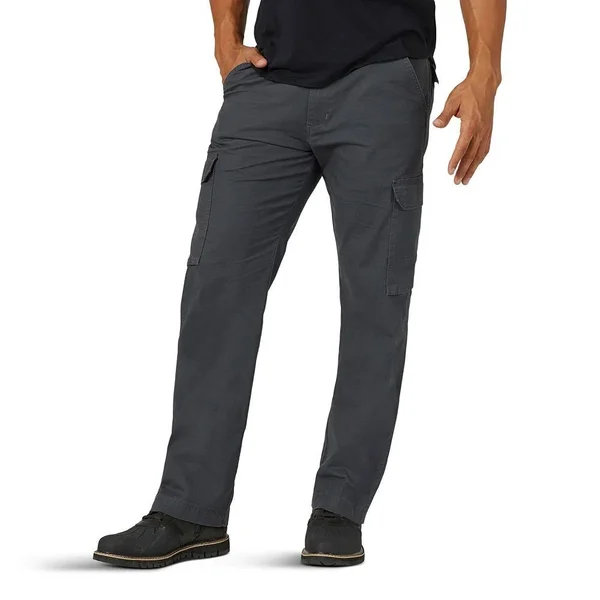 Wrangler Mens Ripstop Cargo Pants Grey 34W 30L