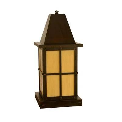 Hartford 1 -Light Hardwired Pier Mount Light Arroyo Craftsman Size: 20.5x22 H x 8x22 W, Finish: Antique Copper, Shade Type: Almo