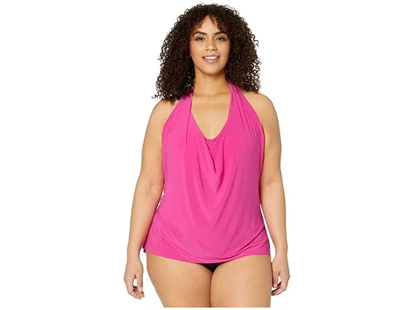 Plus Size Women's Magicsuit Sophie Underwire Tankini Top - 22W - Rose