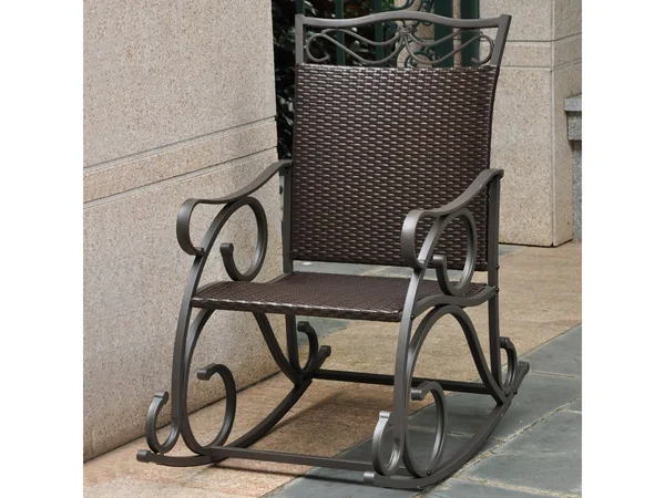 International Caravan Valencia Resin Wicker/Steel Rocker