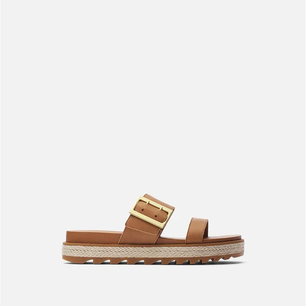 Sorel Women's Roaming Buckle Slide Jute Sandal - 10.5 - Camel Brown