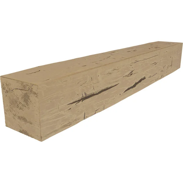 Ekena Millwork MANUHH04X08X72PP 4x22H x 8x22D x 72x22W Hand Hewn Faux Wood Fireplace Mantel, Natural Pine