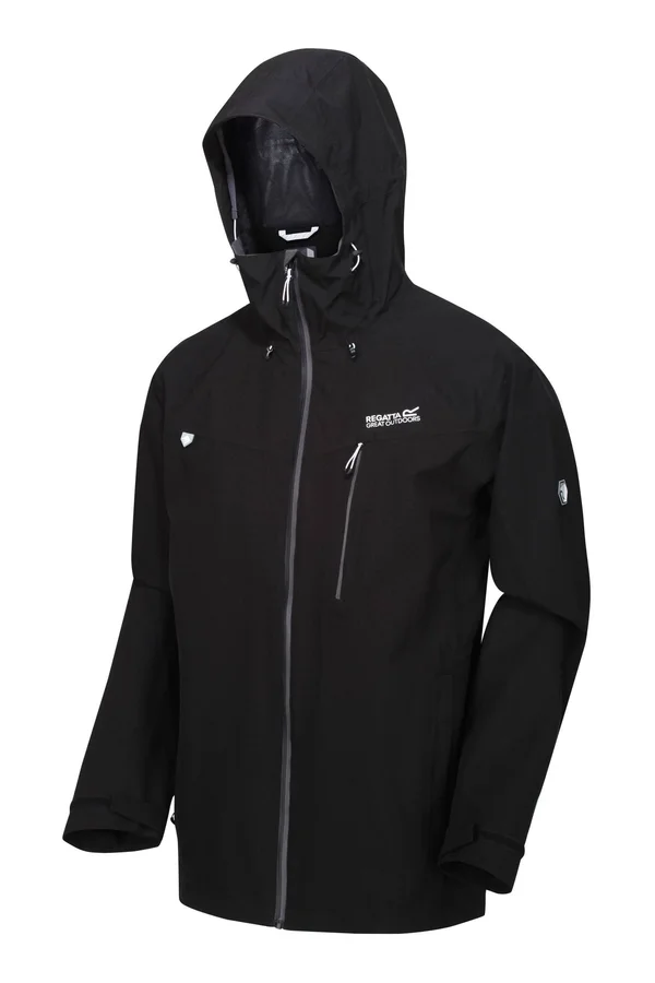 Regatta Mens Birchdale Waterproof Jacket Black/Magnet S