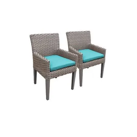 Rockport Patio Dining Chair with Cushion Sol 72 Outdoor Cushion Color: Aruba