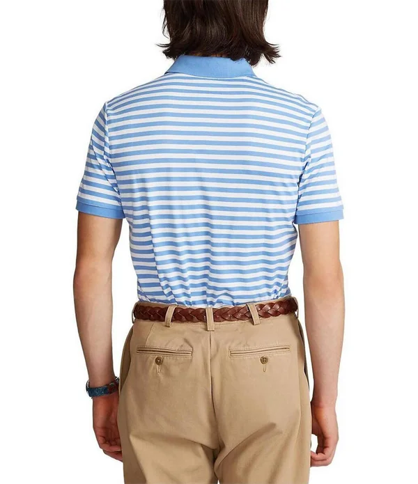Polo Ralph Lauren Men's Classic Fit Soft Cotton Polo Shirt - Carmel Pink/White - L
