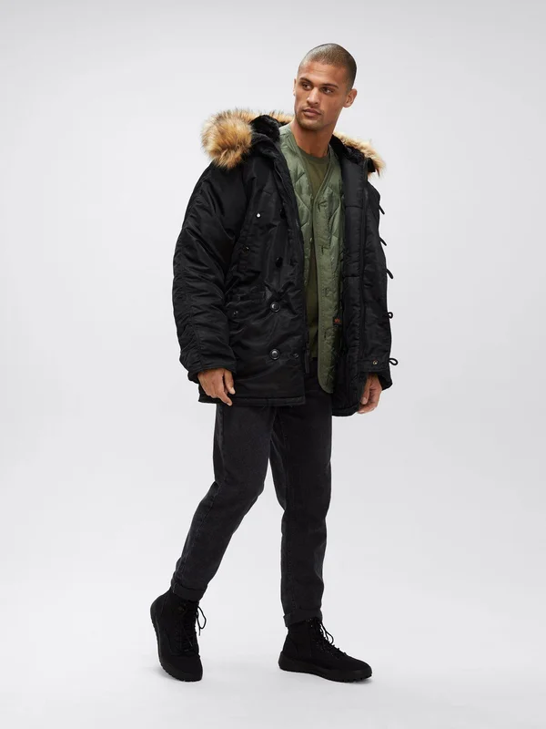 Alpha Industries Men's Black N-3B Parka