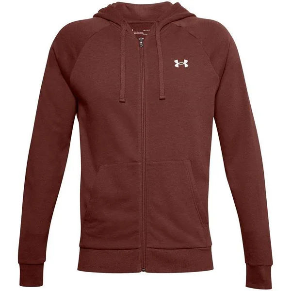 Under Armour Rival Full Zip Hoody Mens - Size x Large, Cinna Red