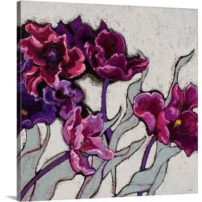 &Ruffled Tulips& by Shirley Novak Painting Print Great Big Canvas Format: Canvas - Size: 20x22 H x 20x22 W x 1.5x22 D