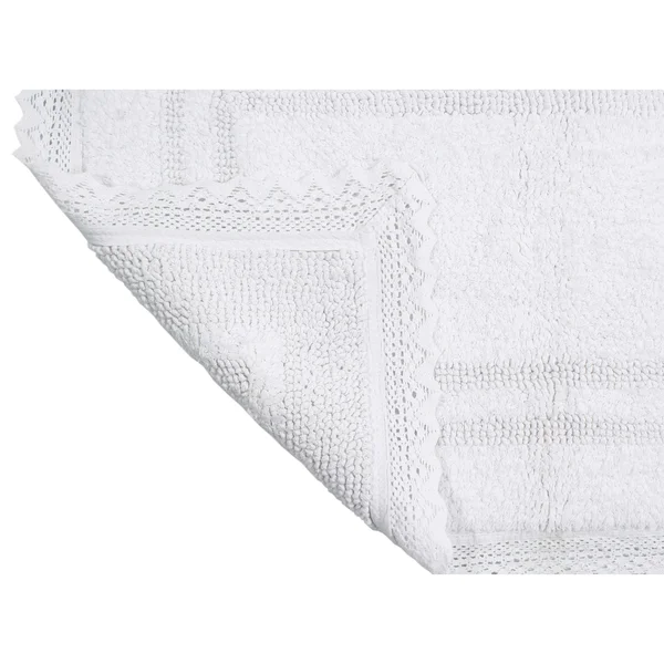 Home Weavers Opulent Bathmat Collection - Absorbent Cotton Soft Reversible Bath Rug - Machine Washable - 24x22x40x22 - Ivory