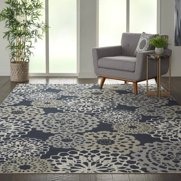 Waverly Sun N& Shade SND72 Area Rug, Black, 10& x 13&