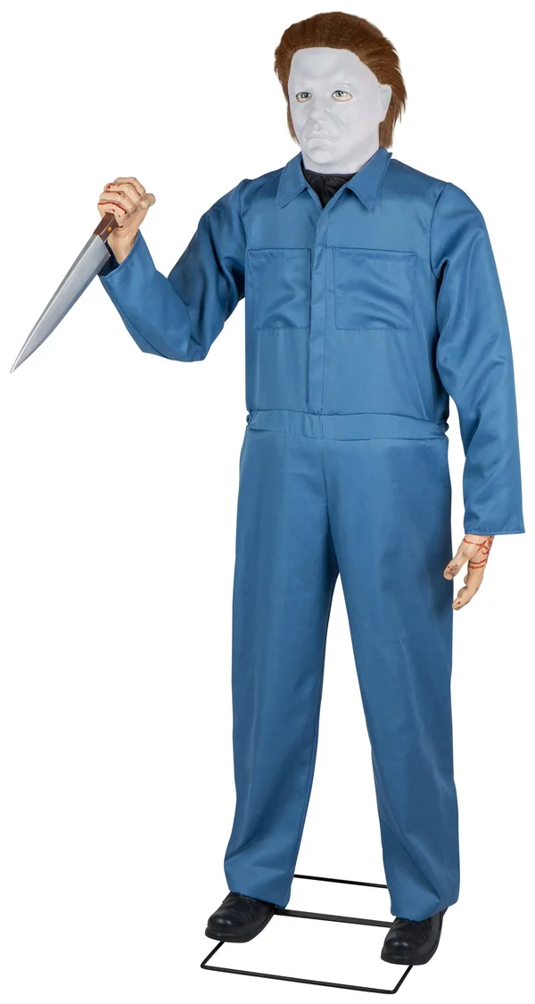 Life-Size Animated Mike Myers Prop - Halloween 2, 71.65" x 22.05" x 25.59"