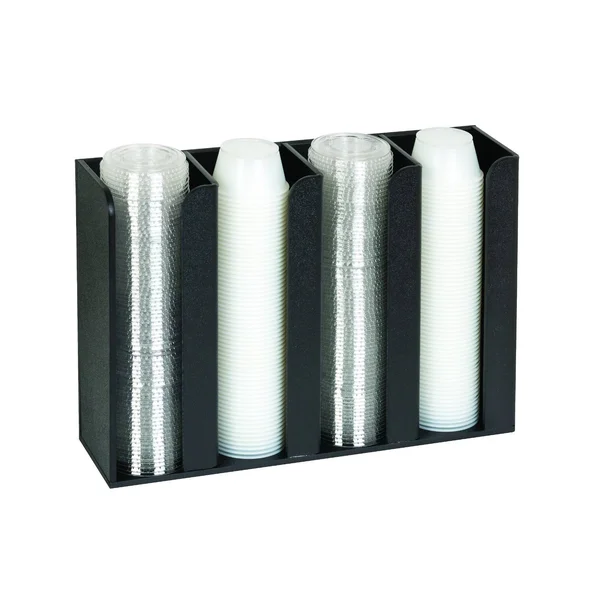 Dispense-Rite CTCO-4BT - Portion Cup & Lid Organizer, Countertop or Wall Mount