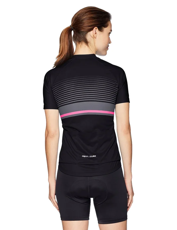 Pearl Izumi Women's Elite Pursuit Short Sleeve Graphic Jersey - Black/Smoked Pearl Flux - Medium