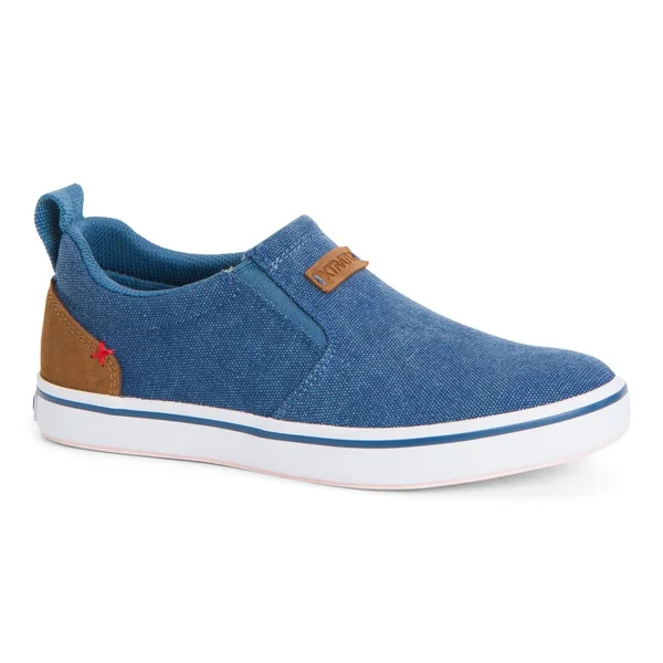Xtratuf Women's Canvas Sharkbyte Deck Shoe - Blue, 8