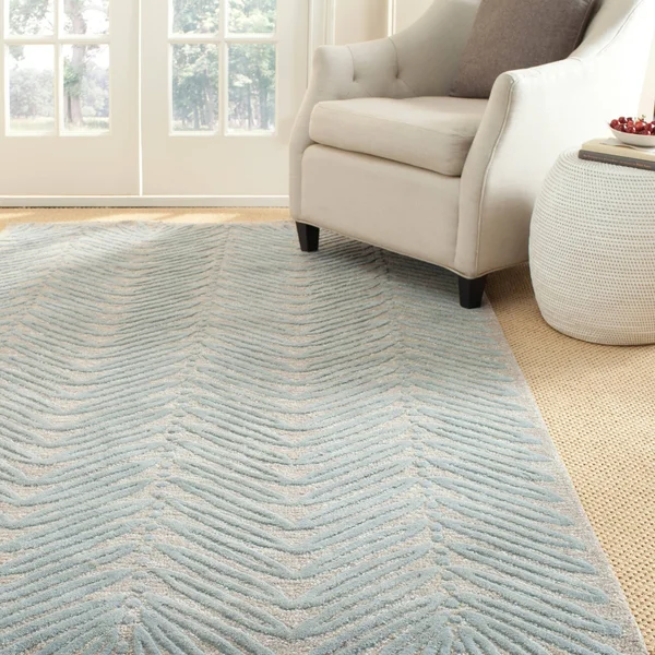 Safavieh 4& x 6& Martha Stewart Chevron Leaves Chamois Beige Rug