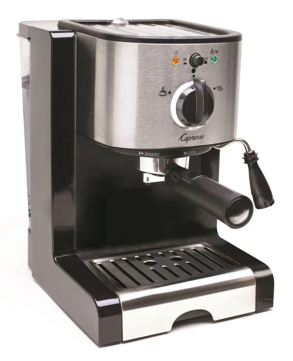 Capresso EC100 Espresso and Cappuccino Machine, Black/Silver