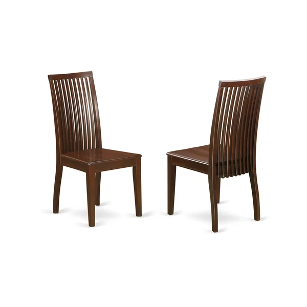 East West Furniture Anip5-mah-w 5pc Round 36 inch Kitchen Table and 4 Wood Seat Dining Chairs