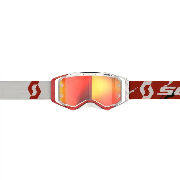 Scott Prospect White/Red Motocross Goggles, White-Red