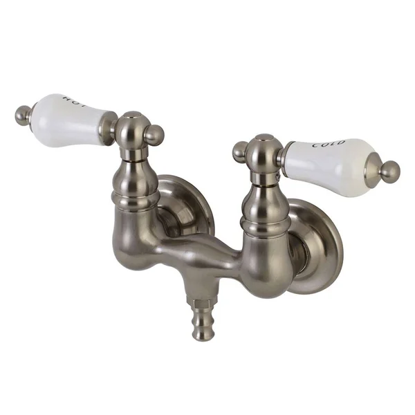 Kingston Brass AE33T8 Vintage 3-3/8x22 Wall Mount Tub Faucet - Brushed Nickel