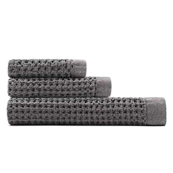 Onsen Bath Sheet Set - 100% Supima Cotton, Lightweight, Cinder Grey