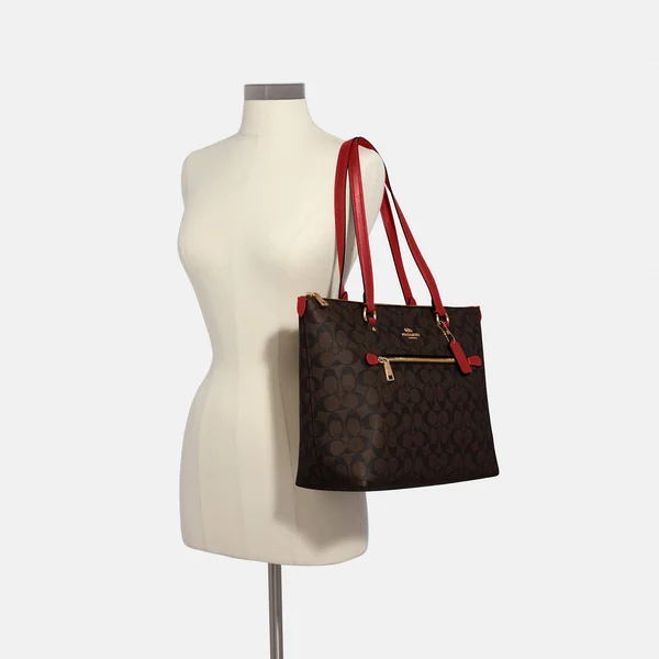 Coach Bags, Coach Gallery Tote, Color: Brown/Red, Size: Os, Arlene_Jacquez&s Closet