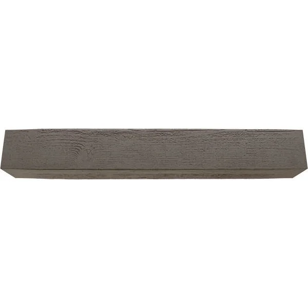 Ekena Millwork MANURS04X08X60HD 4x22H x 8x22D x 60x22W Rough Sawn Faux Wood Fireplace Mantel, Natural Honey Dew
