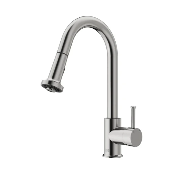 Vigo VG02002ST Harrison Stainless Steel Pull-Down Spray Kitchen Faucet