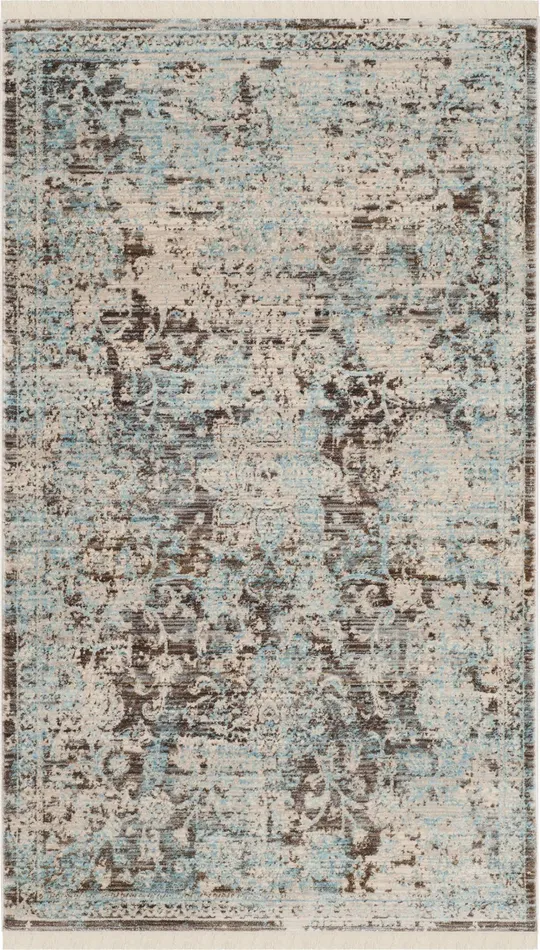 Safavieh Vintage Persian VTP417T 5&0x22 x 7&6x22 Brown - Light Blue Area Rug