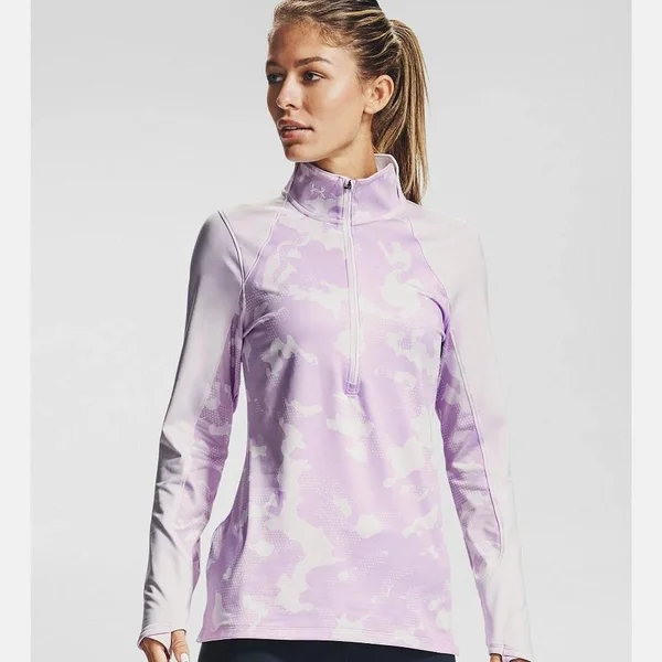 Under Armour Women's ColdGear Armour Camo Zip - Purple, LG
