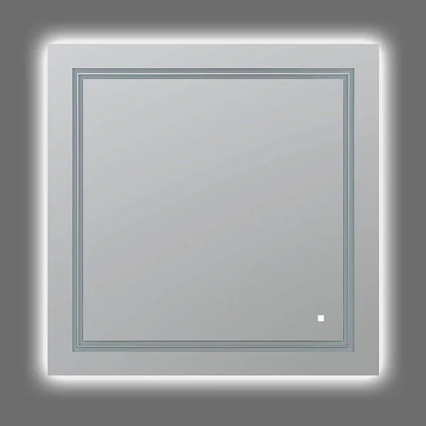 Aquadom Soho 30 Inches x 30 Inches LED Lighted Silver Mirror for Bathroom