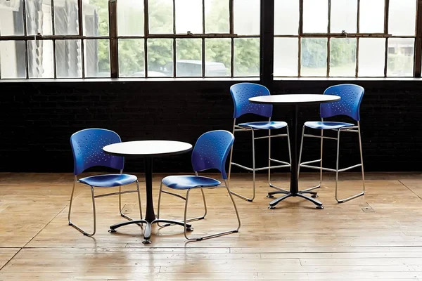 Safco Cha-Cha Bistro-Height, x Base - 36x22 Round silver/cherry