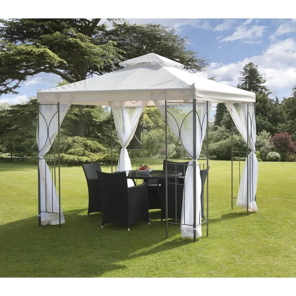 Suntime Polenza Cream Gazebo PA Coating Steel White Net - 98x22