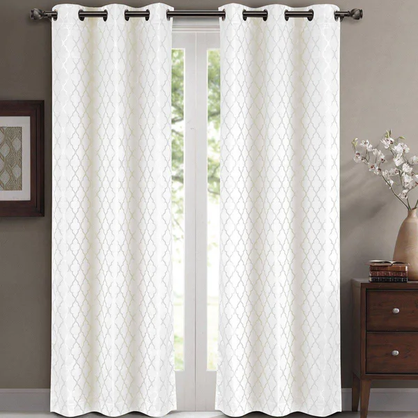 Willow Thermal-Insulated Blackout Curtain Panels (Set of 2) 84 x 108x22 Pair - White