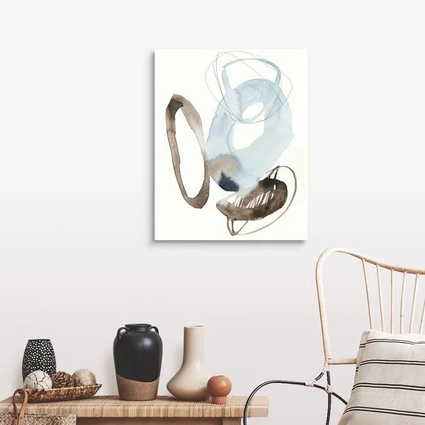 Blue & Umber Rounds I, Canvas Wall Art, 24x30, Great Big Canvas