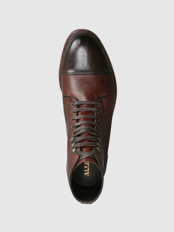 Men's Allen Edmonds Landon Lace-Up Cap Toe Boot - Size 8.5 D - Brown
